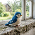 Blue White Bird - Whimsical Sky Companion