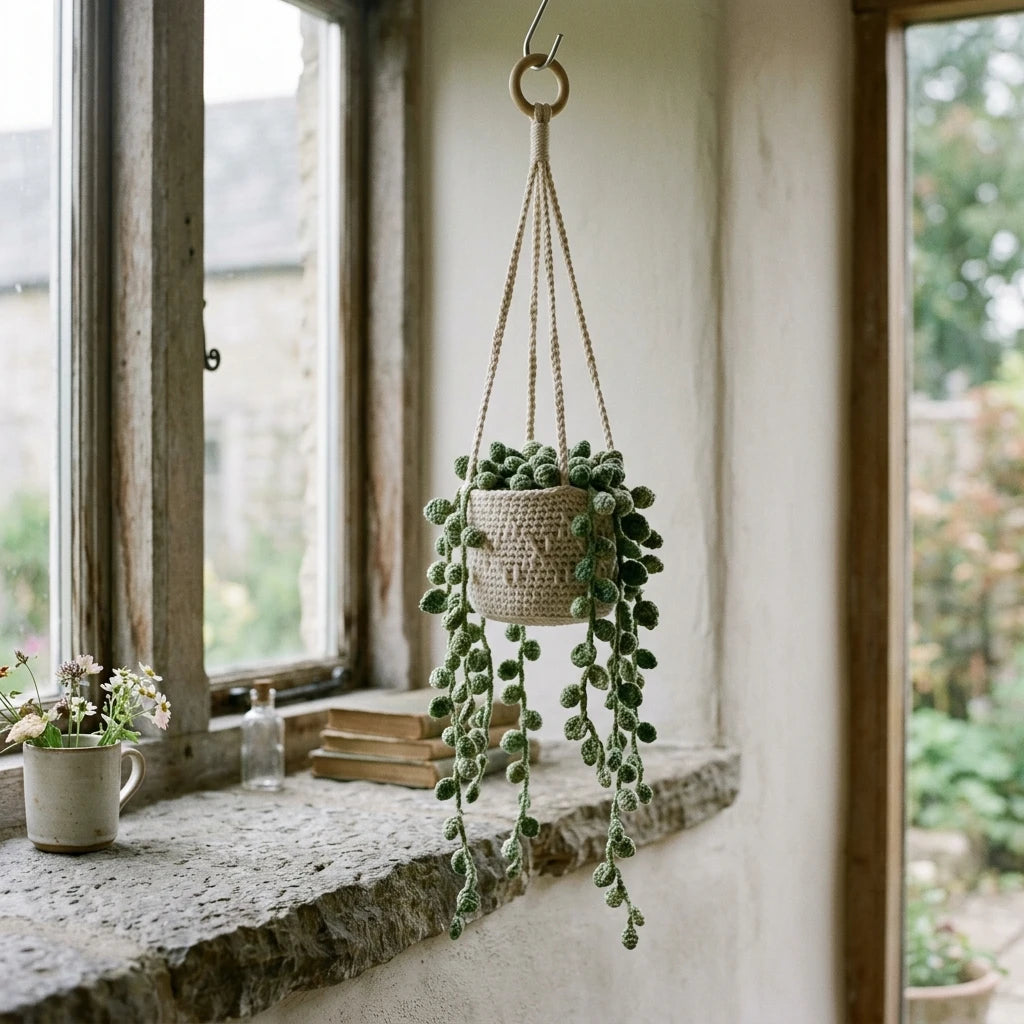 Hanging Succulent - Cascading Green Melody