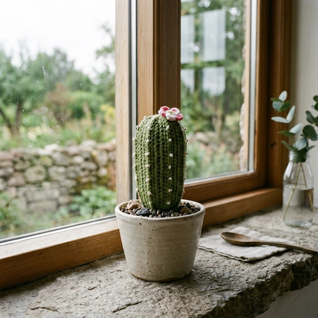 Cactus Pot Plush - A Sunny Desktop Companion